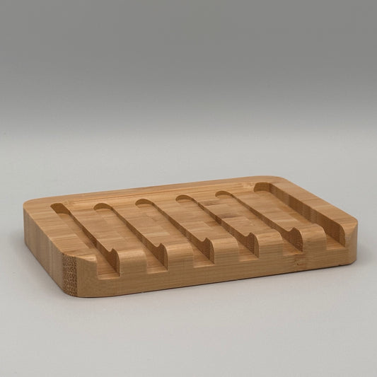 Bamboo Waterfall Self-Draining Soap Dish